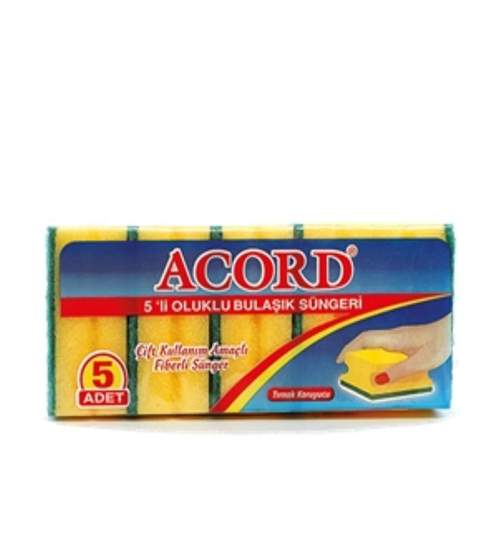 ACORD BULAŞIK SÜNGERİ OLUKLU  5 Lİ 